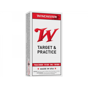 chester USA White Box 9mm Luger 115 Grain Full Metal Jacket Box Of 50 Ammo