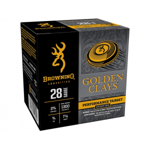 wning Golden Clays 28 Gauge 2-3/4 #7.5 Lead Shot 3/4 Oz Box Of 25 Ammo