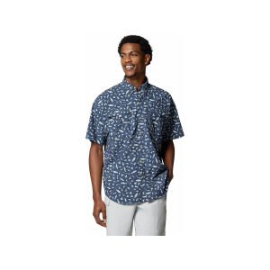 Columbia Men's Super Bahama II Shirt Nocturnal Cast N Blast Medium - Columbia