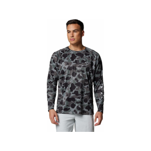 Columbia Men's Super Terminal Tackle Shirt Black Deltahunter Camo Large - Columbia