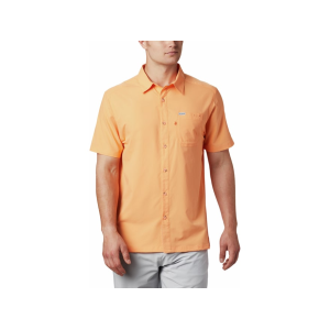 Columbia Men's PFG Slack Tide Camp Short Sleeve Shirt Bright Nectar XL - Columbia