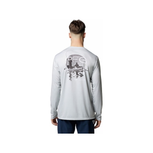 Columbia Men's Terminal Tackle PFG Tarpon Rise Shirt Cool Gray/Trout Rise Medium - Columbia