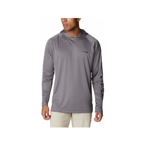 Columbia Men's PFG Terminal Tackle Hoodie City Gray/Black XL - Columbia