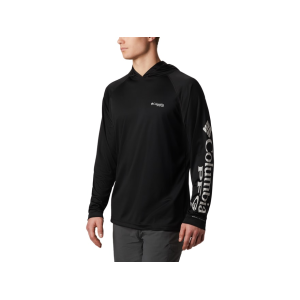 Columbia Men's PFG Terminal Tackle Hoodie Black/Cool Gray XL - Columbia