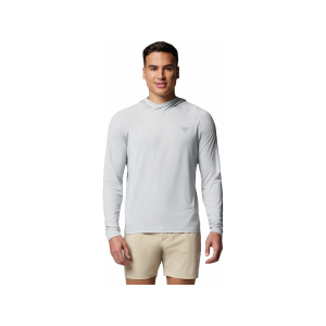 Columbia Men's PFG Uncharted Hoodie Cool Gray Heather Large - Columbia