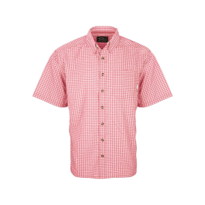 Drake Men's Featherlite Check Short Sleeve Shirt Coral Medium - Drake