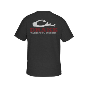 Drake Men's Logo Short Sleeve Crew Neck T Shirt Charcoal Heather Large - Drake