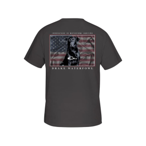 Drake Men's Americana Lab Short Sleeve Crew Neck T Shirt Steel Gray Medium - Drake