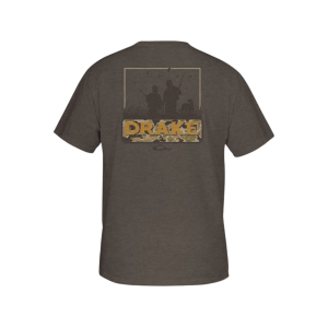 Drake Men's Family Tradition Short Sleeve Crew Neck T Shirt Chocolate Chip Light Heather XL - Drake