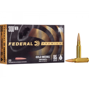 eral Premium Gold Medal 308 Winchester 185 Grain Berger Match Juggernaut Target Jacketed Hollow Point Box Of 20 Ammo