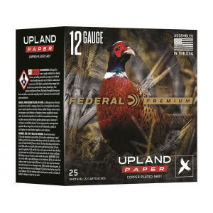 FEDERAL Premium Upland Paper 12 Gauge Ammo 2-3/4" #4 Copper Plated Steel Shot 1-1/4 Ozcase Of 250 (10 Boxes Of 25)