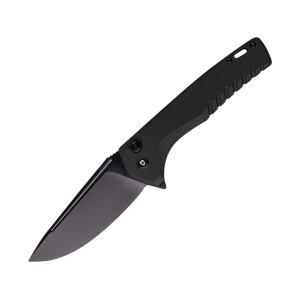 Tekto Knives F3 Charlie Pocket Knife 3.8" Drop Point D2 Black Titanium Blade G-10 Handle Black - Tekto Knives