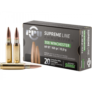  Supreme 308 Winchester 168 Grain Sierra MatchKing Jacketed Hollow Point Box Of 20 Ammo