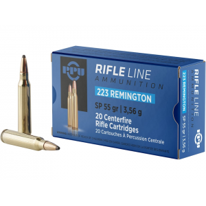 PPU 223 Remington Ammo 55 Grain Jacketed Soft Point Box Of 20