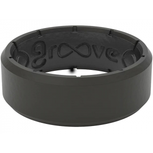 GROOVE LIFE Men's Edge Hero Ring Black/Black White Flag 10
