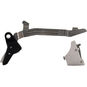 Timney Triggers Alpha Competition Trigger for Glock 20, 21, 29, 30, 40, and 41 Gen 5 Black with Silver Safety - Timney