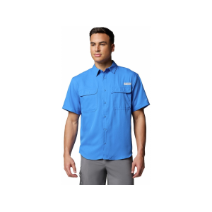 Columbia Men's PFG Backwater Short Sleeve Crew Neck Shirt Vivid Blue XL - Columbia