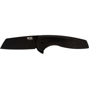 SOG Aegis FLK 2.0 Pocket Knife 3.25" Wharncliffe 8Cr13MoV Black Blade Stainless Steel Handle Black - Sog