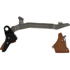 Timney Triggers Alpha Competition Trigger for Glock 20, 21, 29, 30, 40, and 41 Gen 5 Black with Bronze Safety - Timney