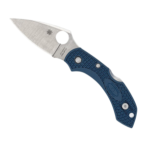 Spyderco Dragonfly 2 Lightweight Pocket Knife 2.28" Drop Point CPM-SPY27 Satin Blade Fiberglass Reinforced Nylon (FRN) Handle Blue - Spyderco