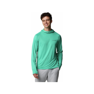 Columbia Men's PFG Solar Stream Elite II Hoodie Glaze Green 2XL - Columbia