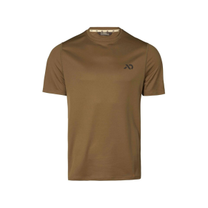 FIRST LITE Men's Yuma Short Sleeve Base Layer Shirt Dry Earth Large