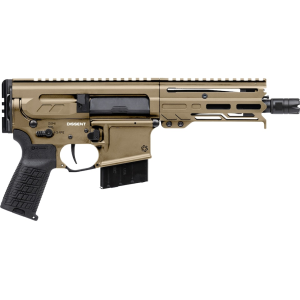CMMG DISSENT Mk4 338 Advanced Rifle Cartridge (338 ARC) Pistol 6.5" Black Threaded Barrel 10+1 Round Coyote Tan Frame Black Pistol Grip - Cmmg