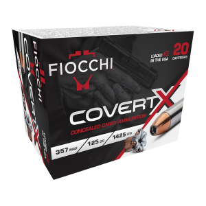 cchi CovertX 357 Magnum 125 Grain Jacketed Hollow Point Case Of 200 (10 Boxes Of 20) Ammo