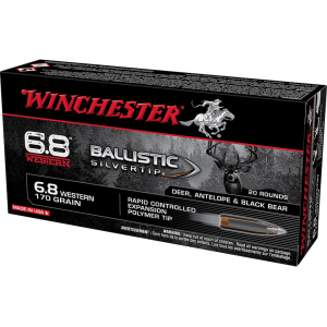 chester Ballistic Silvertip 6.8 Western 170 Grain Polymer Tip Box Of 20 Ammo