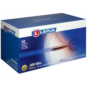 LAPUA 308 Winchester Ammo 167 Grain LAPUA Scenar Jacketed Hollow Point Box Of 50