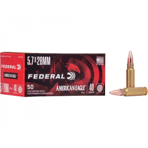 FEDERAL American Eagle 5.7x28mm Fn Ammo 40 Grain Full Metal Jacket Box Of 50