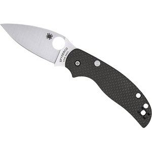 Spyderco Sage 6 Sprint Run Pocket Knife 3" Drop Point CPM-S90V Satin Blade Carbon Fiber Handle Black - Spyderco