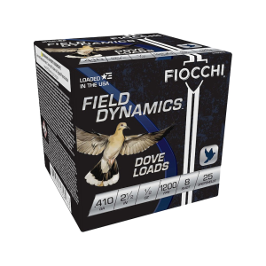 FIOCCHI Game & Target 410 Ammo 2-1/2" #8 Lead Shot 1/2 Oz Box Of 25