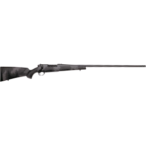 Weatherby Mark V Live Wild Bolt Action Rifle 25 Creedmoor 24" Fluted Graphite Black Threaded Barrel Graphite Black Frame Black/Gray Field Stock - Weatherby