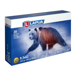 Lapua 9.3x62mm Mauser Ammo 285 Grain Lapua Mega Jacketed Soft Point Box Of 20 ua 9.3x62mm Mauser 285 Grain Lapua Mega Jacketed Soft Point Box Of 20 Ammo