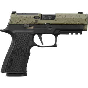 Sig Sauer Sig Sauer P320 XTEN Endure Comp 10mm Auto Pistol 3.8" Barrel 15+1 Round Moss Green Slide Black Grip Black Frame - $1099.99 at MidwayUSA