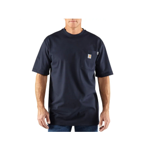 CARHARTT Men's FR Force Loose Fit Midweight Short Sleeve Crew Neck T Shirt Dark Navy XL