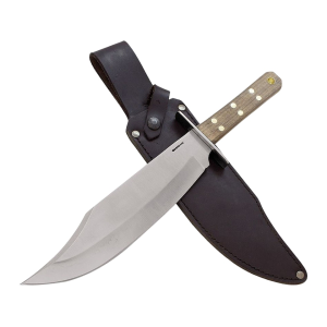Condor Knives Undertaker Bowie Fixed Blade Knife 10.2" Clip Point 1075 Polished Blade Walnut Handle - Condor Knives