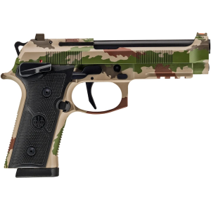 Beretta 92XI SAO Foreign Combat Series 9mm Luger Pistol 4.7" Barrel 18+1 Round Vegetato Camo Slide Black Grip Vegetato Camo Frame
