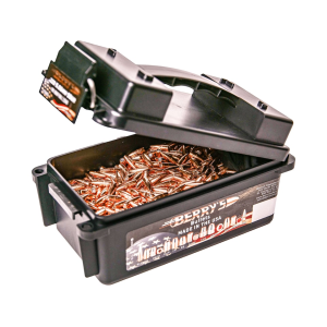 Berry's 22 Caliber (224 Diameter) Bullets 62 Grain Full Metal Jacket Boat Tail Box of 1500 with MiniCan - Berry's
