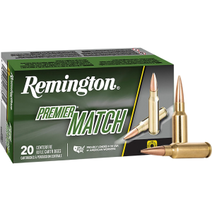 Remington Premier Match 6.5 Grendel Ammo 130 Grain Berger Hybrid OTM Tactical Jacketed Hollow Point Case of 200 (10 Boxes of 20) - Remington