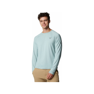 Columbia Men's Wild Cast Sun Shirt Crushed Blue Large - Columbia