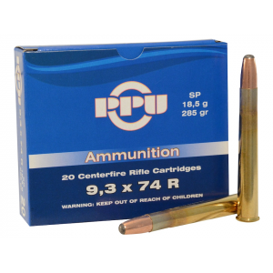  9.3x74mm Rimmed 285 Grain Jacketed Soft Point Box Of 20 Ammo