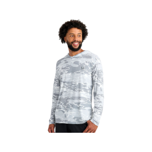 HUK Men's Leeward KC Printed Hoodie Harbor Mist 2XL