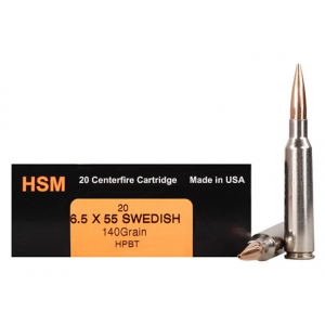  Trophy Gold 6.5x55mm Swedish Mauser 140 Grain Berger Hunting VLD (Very Low Drag) Jacketed Hollow Point Box Of 20 Ammo