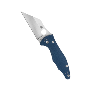 Spyderco Yojimbo 2 Pocket Knife 3.2" Wharncliffe CPM-SPY27 Satin Blade G-10 Handle Blue - Spyderco