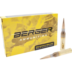 Berger Match Grade 338 Norma Magnum Ammo 300 Grain Hybrid OTM Tactical Jacketed Hollow Point Box of 20 - Berger Bullets