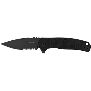 Kershaw Conduit Assisted Opening Pocket Knife 2.9" Spear Point 8Cr13MoV Black Oxide Blade Glass Reinforced Nylon (GRN) Handle Black - Kershaw