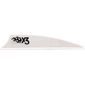 Bohning X3 Vane Arrow Fletching 2.25" White 100PK - Bohning