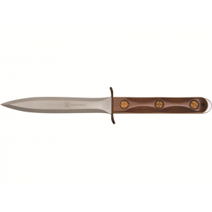 KA-BAR EK Commando Presentation Fixed Blade Knife 6.625" Spear Point 440C Mirror Polished Blade Walnut Handle - Ka-Bar